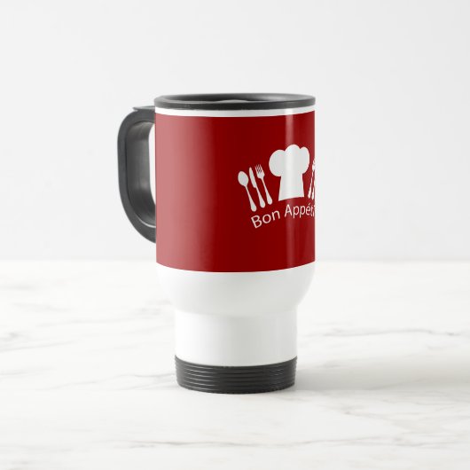 フランスのなレストランのシェフ帽子および銀器 トラベルマグ (正面左)