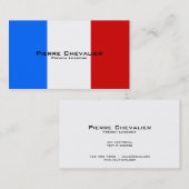 フランスのなレッスン/フランスのフランスのな先生/旗 名刺 (正面/裏面)