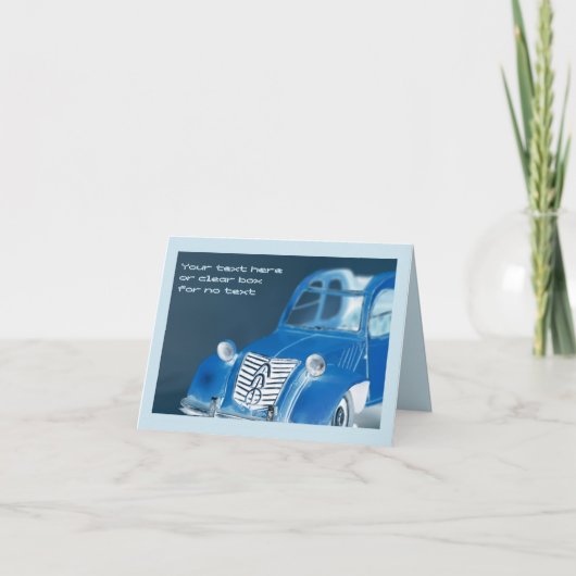 フランスのなヴィンテージのクラシックな車、色の逆転の写真 カード (正面)