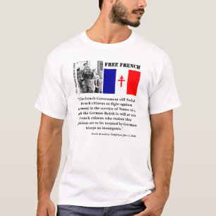 フランスのな休戦か自由なフランス語 Tシャツ