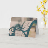 フランスのな公園のベンチ カード (黄色い花)