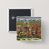 フランスのな助け戦いのインディアン 缶バッジ (正面&裏面)