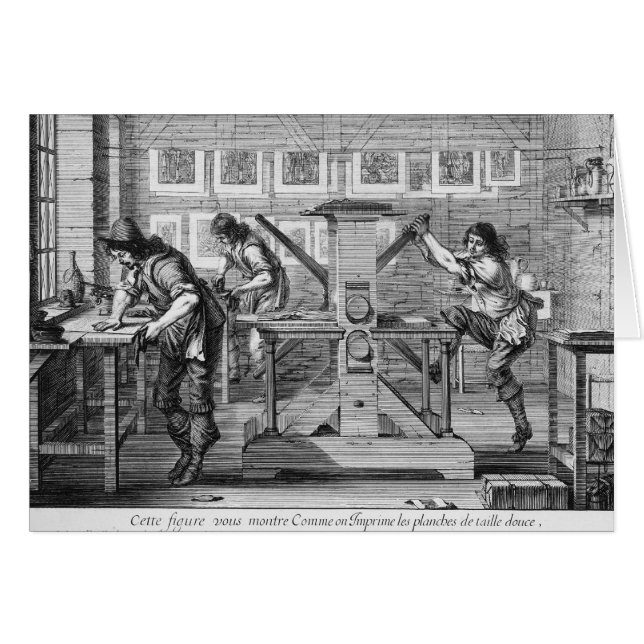フランスのな印刷機1642年 (正面横)
