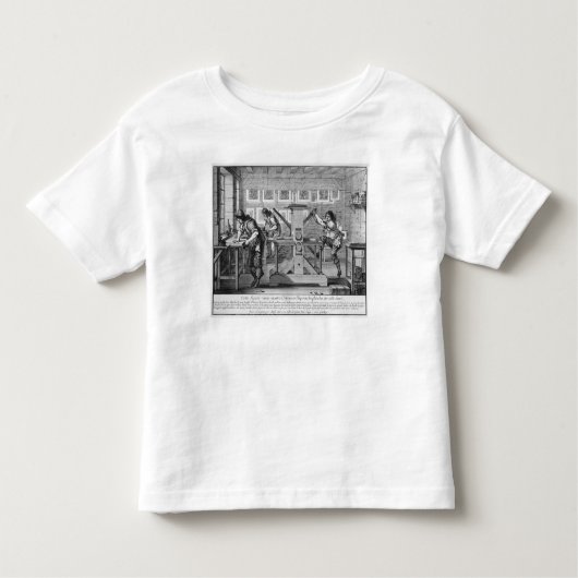 フランスのな印刷機1642年 トドラーTシャツ (正面)