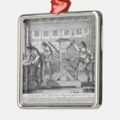 フランスのな印刷機1642年 メタルオーナメント (左)