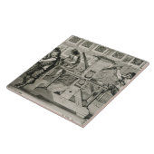 フランスのな印刷機1642年(版木、銅版、版画) タイル (側面)