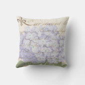 フランスのな原稿のラベンダーのアジサイの市場のスタイル クッション (裏面)