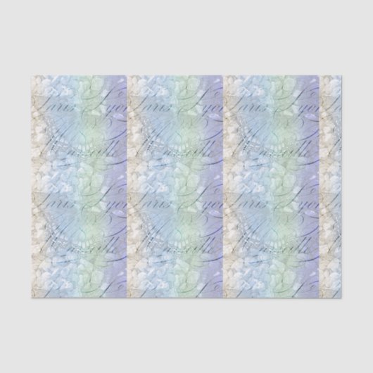 フランスのな原稿の水彩画の蝶decoupage 薄葉紙 (正面)
