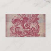 フランスのな古さびのヴィンテージの赤いToile Pompei色 名刺 (裏面)