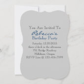 フランスのな国のエッフェル塔のパリの誕生会 招待状 (裏面)