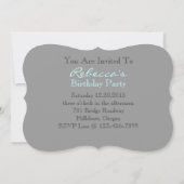 フランスのな国のエッフェル塔のパリの誕生会 招待状 (裏面)