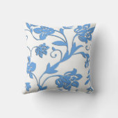 フランスのな国のヤグルマギク青いパターンMoJoの枕 クッション (裏面)