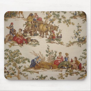 フランスのな国のヴィンテージのToileのプリントのmousepad マウスパッド