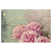 フランスのな国の上品、ぼろぼろの上品、ピンクのバラ、植物相 ファブリック (ファットクウォーター)