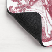 フランスのな国の人および犬美しく赤いToile マウスパッド (コーナー)