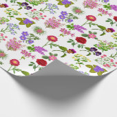 フランスのな国の庭の花の包装紙 ラッピングペーパー (角)