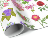 フランスのな国の庭の花の包装紙 ラッピングペーパー (ロールコーナー)