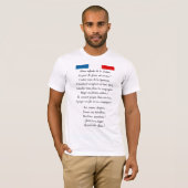 フランスのな国歌のワイシャツ Tシャツ (正面フル)