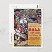 フランスのな国民オペラ中世スタイルのヴィンテージのお祭り ポストカード (正面/裏面)