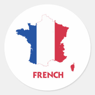 フランスのな地図 ラウンドシール