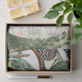 フランスのな孔雀の鳥のカメのフグの花 薄葉紙 (ギフト)