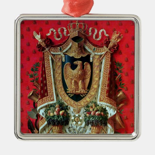 フランスのな帝国の紋章付き外衣 メタルオーナメント (正面)