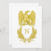 フランスのな帝国紋章のナポレオンIの招待カード 招待状 (正面/裏面)