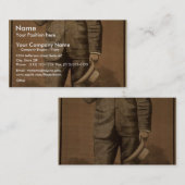 フランスのな平たい箱のヴィンテージの劇場 名刺 (正面/裏面)