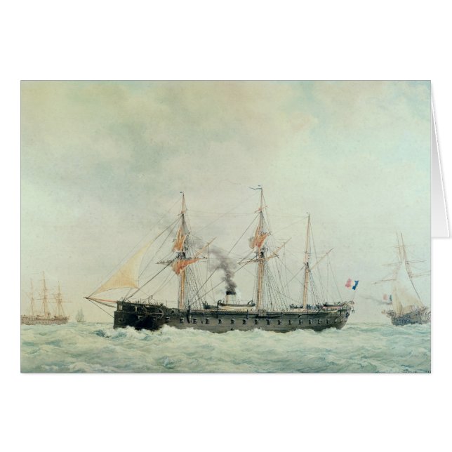 フランスのな戦艦、「La Gloire」、1880年 (正面横)