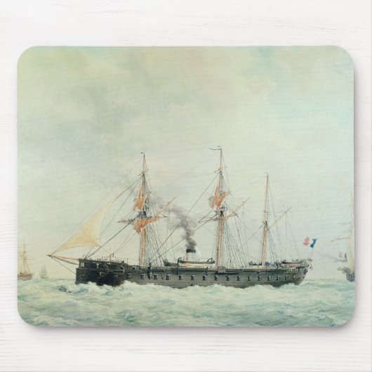 フランスのな戦艦、「La Gloire」、1880年 マウスパッド (正面)