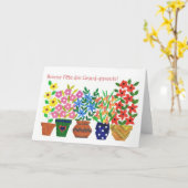 フランスのな挨拶の祖父母日カード カード (黄色い花)