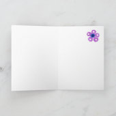 フランスのな挨拶を用いるロマンチックなバースデー・カード カード (内部)