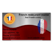 フランスのな料理 マグネット名刺 (正面)