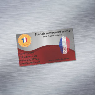 フランスのな料理 マグネット名刺