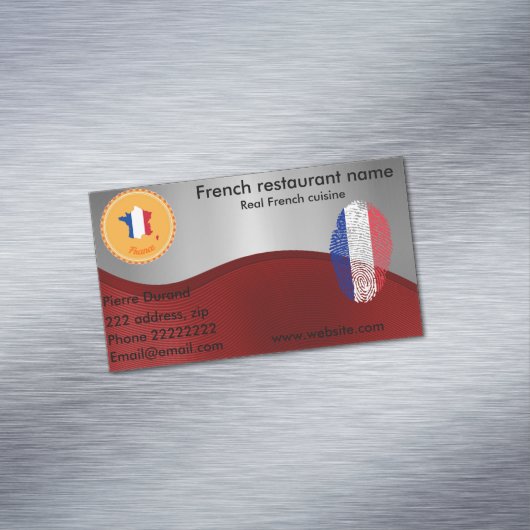 フランスのな料理 マグネット名刺 (インサイチュ)
