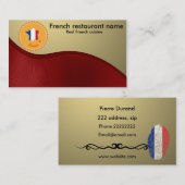 フランスのな料理 名刺 (正面/裏面)