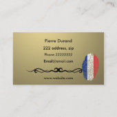 フランスのな料理 名刺 (裏面)