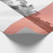 フランスのな旗とのパリ、フランスのスカイライン ラッピングペーパー (角)