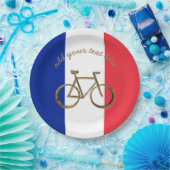 フランスのな旗のフランスのバイクの自転車のサイクリングのサイクリスト ペーパープレート (パーティー)