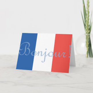 フランスのな旗の挨拶状 カード