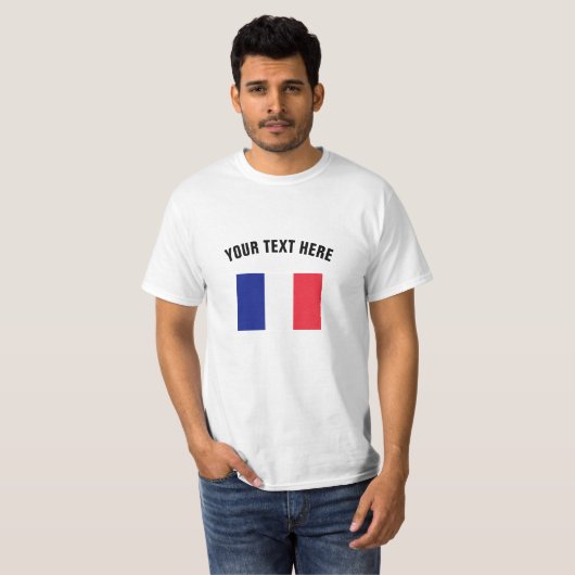 フランスのな旗のTシャツ|カスタムなフランスの商品 Tシャツ (正面フル)