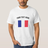 フランスのな旗のTシャツ|カスタムなフランスの商品 Tシャツ (正面)