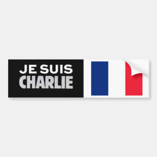 フランスのな旗を持つバンパーステッカーJe Suisチャーリー バンパーステッカー
