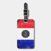フランスのな旗カスタマイズ可能な旅行荷物のラベル ラゲッジタグ (正面縦)