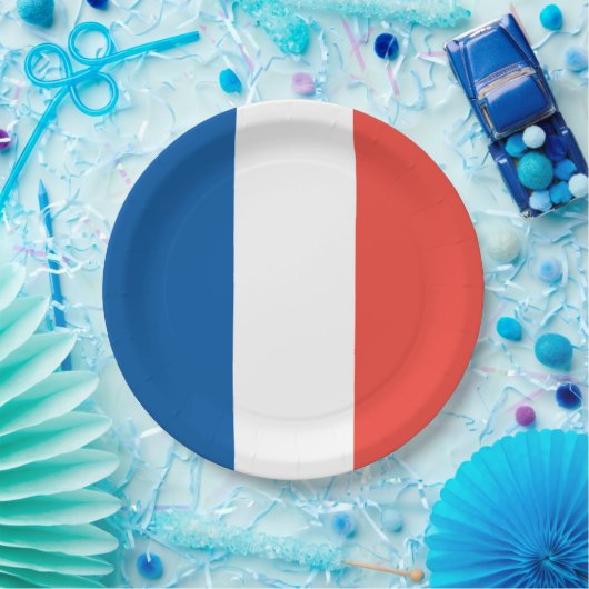 フランスのな旗: 三色のパリ祭のパーティー ペーパープレート (パーティー)