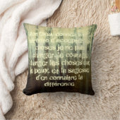 フランスのな枕の汚い平静の祈りの言葉 クッション (ブランケット)