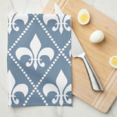 フランスのな灰色の(紋章の)フラ・ダ・リ キッチンタオル (四つ折り)