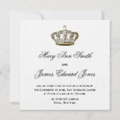 フランスのな王冠のエレガントな招待状の発表 招待状 (裏面)