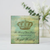 フランスのな王冠のエレガントな招待状の発表 招待状 (スタンド正面)