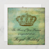 フランスのな王冠のエレガントな招待状の発表 招待状 (正面/裏面)